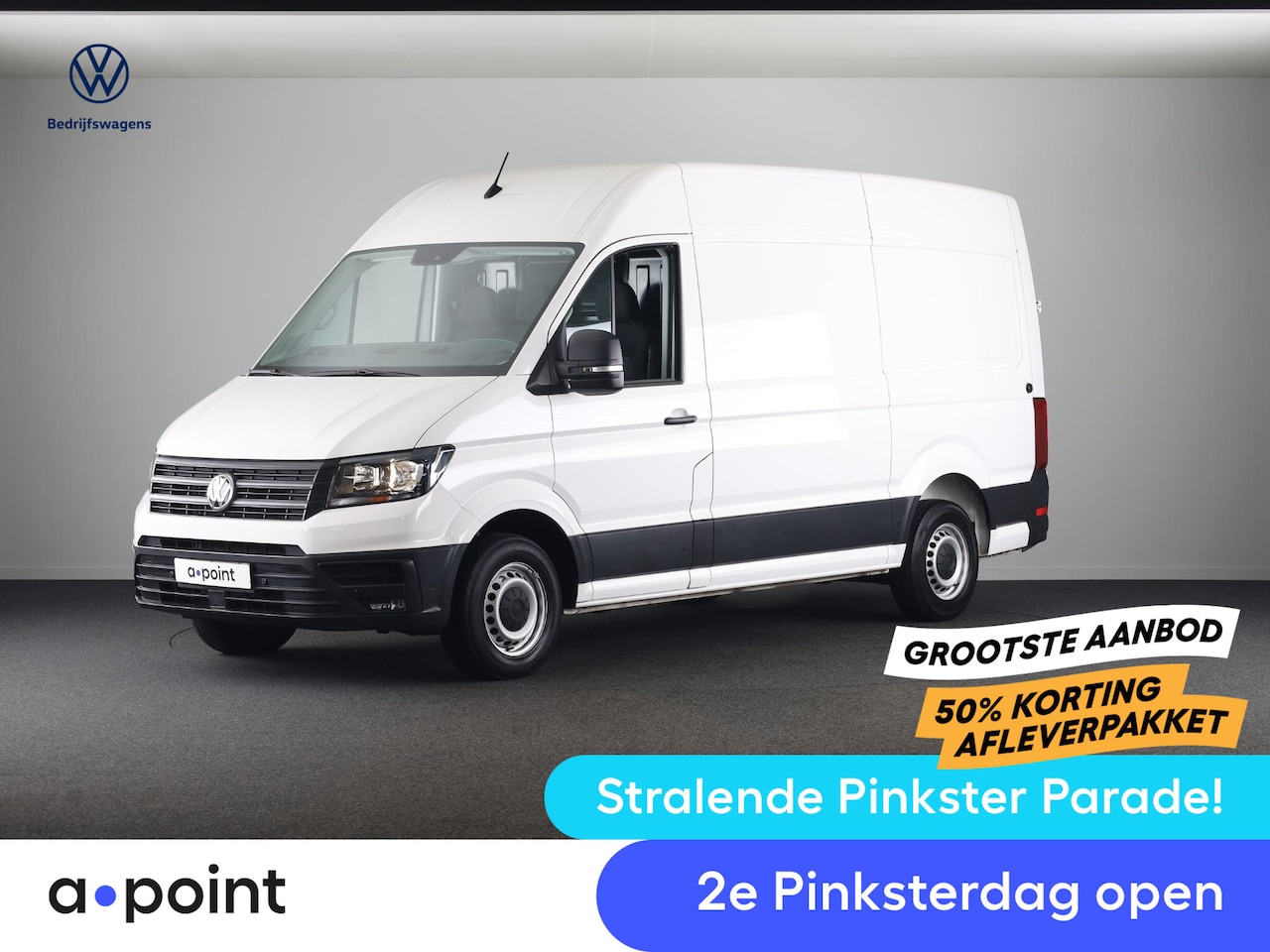 Volkswagen Crafter - 35 2.0 TDI L3H3 Highline EURO VI 140 pk Automaat | Verlengde garantie | Navigatie | Parkee - AutoWereld.nl