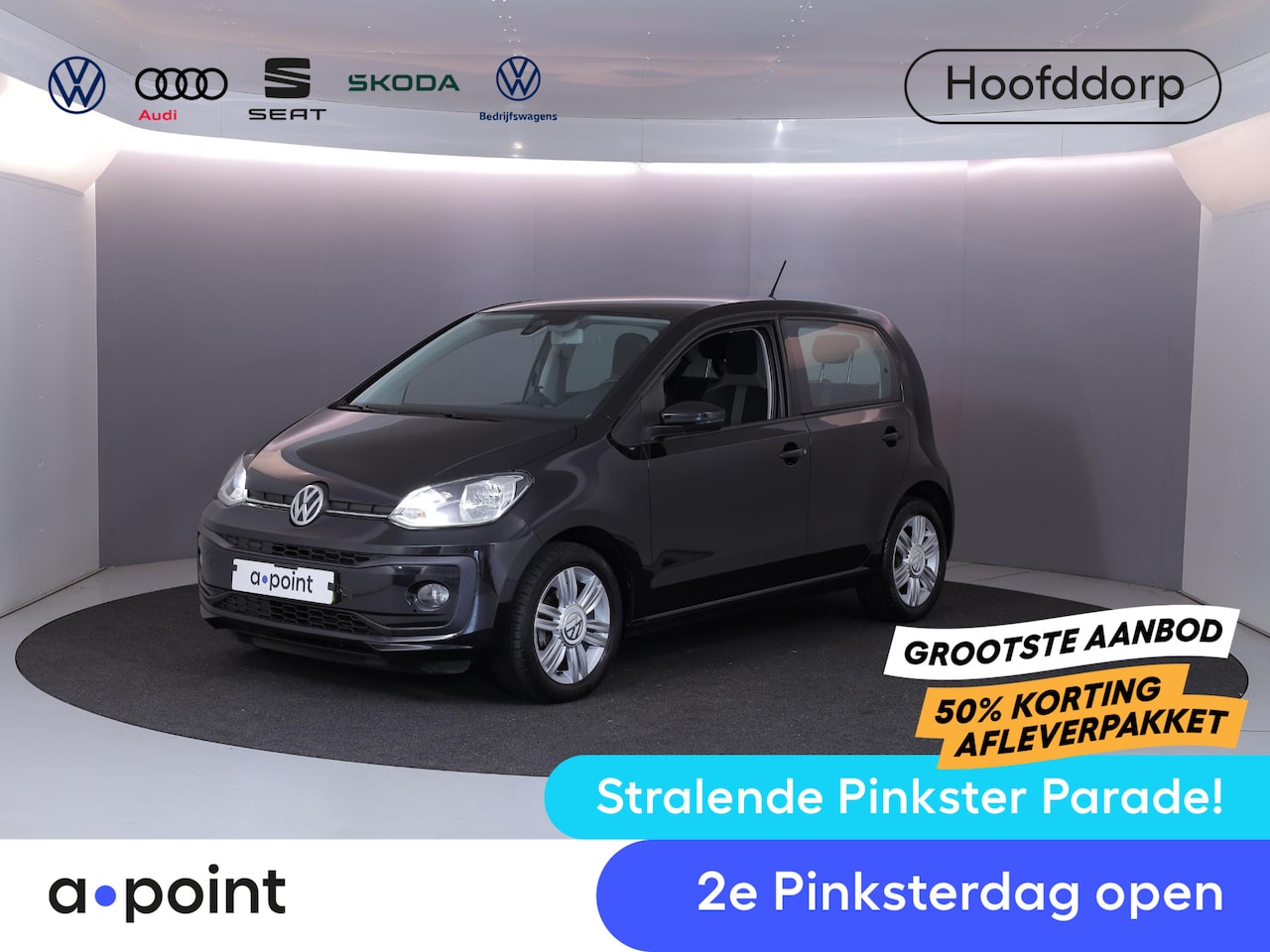 Volkswagen Up! - 1.0 BMT high up! 60pk| airco | Parksensors| 15' LM-velgen| navi via telefoon - AutoWereld.nl