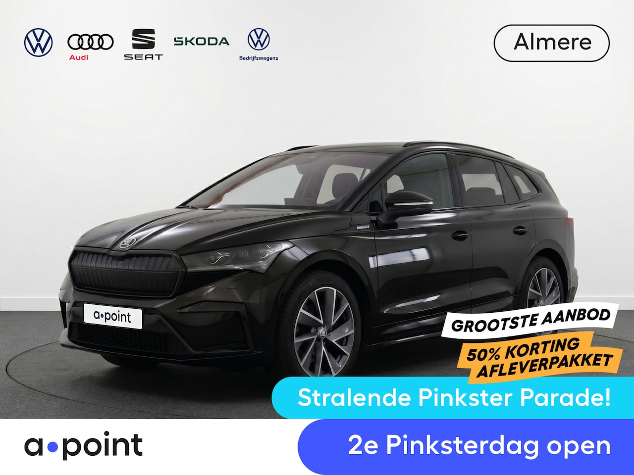 Skoda Enyaq iV - 80 Sportline 204pk | Navigatie| Parkeeercamera | Adaptieve cruise controle | Verwarmd stuu - AutoWereld.nl