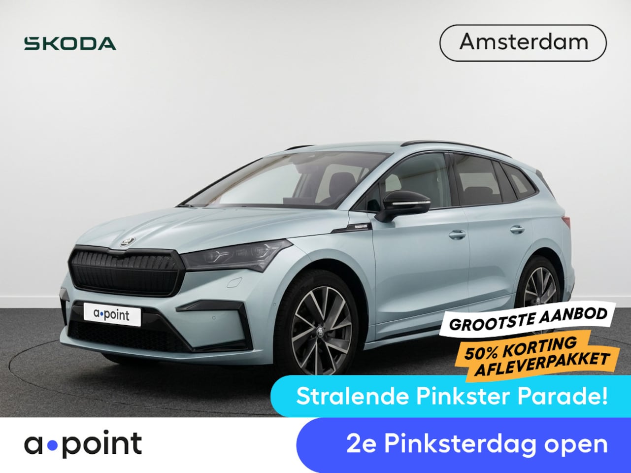Skoda Enyaq iV - 60 Sportline 180pk | SOH 93,79% | Navigatie | Matrix koplampen | Verwarmbare voorstoelen | - AutoWereld.nl