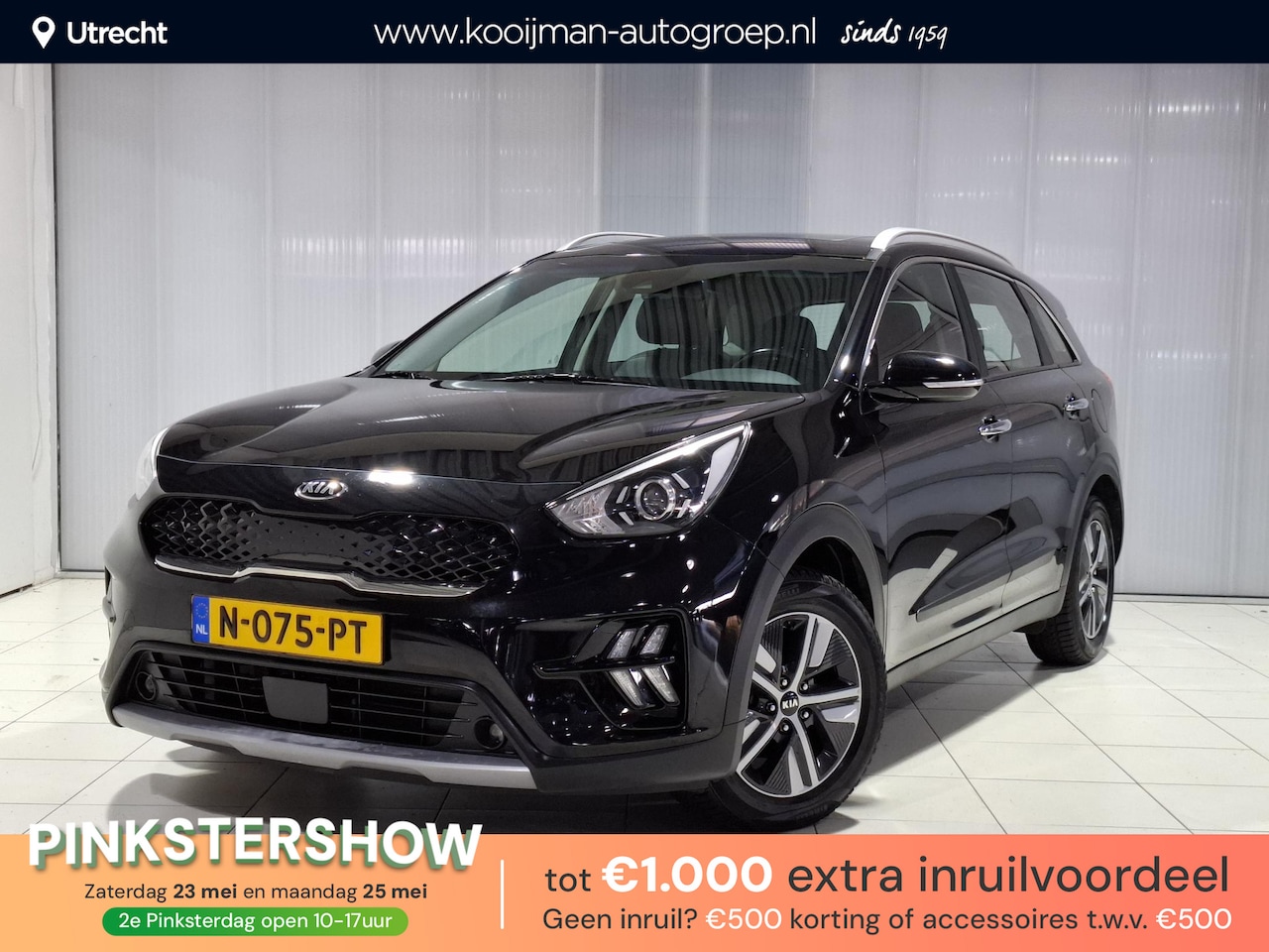 Kia Niro - 1.6 GDi Hybrid DynamicLine Schuif kantel dak, Apple Carplay/Android Auto, Navigatie, Camer - AutoWereld.nl