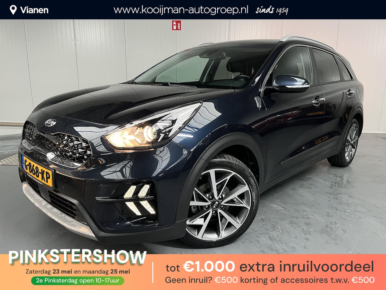 Kia Niro - 1.6 GDi Hybrid DynamicPlusLine met Trekhaak, Stoel en Stuurverwarming, Keyless Entry, Dode - AutoWereld.nl