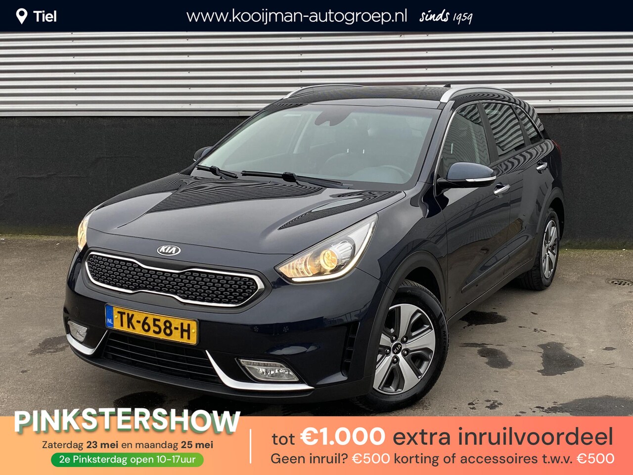 Kia Niro - 1.6 GDi Hybrid DynamicLine NL-auto, boekjes compleet, parkeersensoren, cruise control, nav - AutoWereld.nl