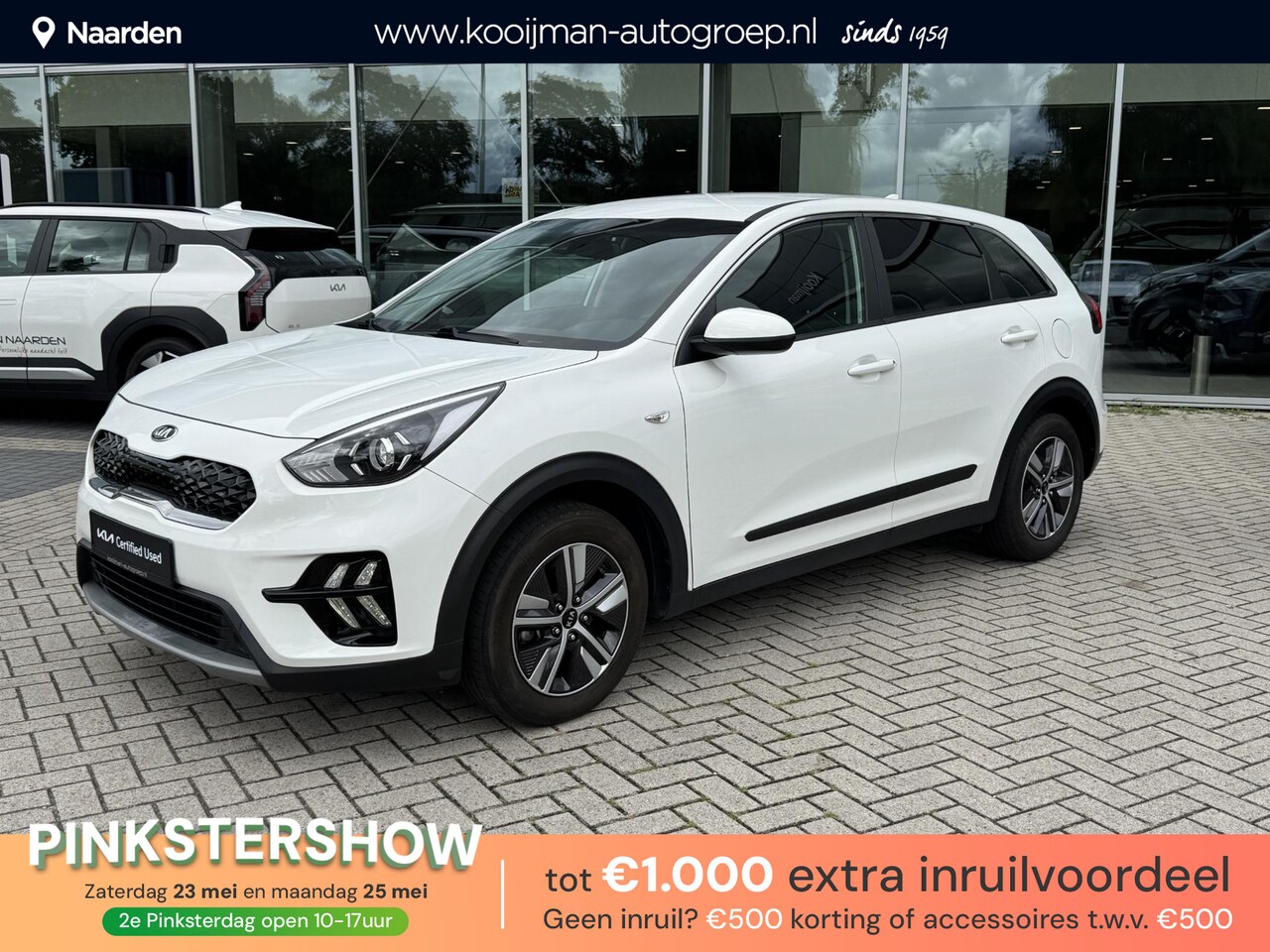 Kia Niro - 1.6 GDi Hybrid ComfortLine Cruise control, achteruitrij camera, navigatie Apple CarPlay/An - AutoWereld.nl