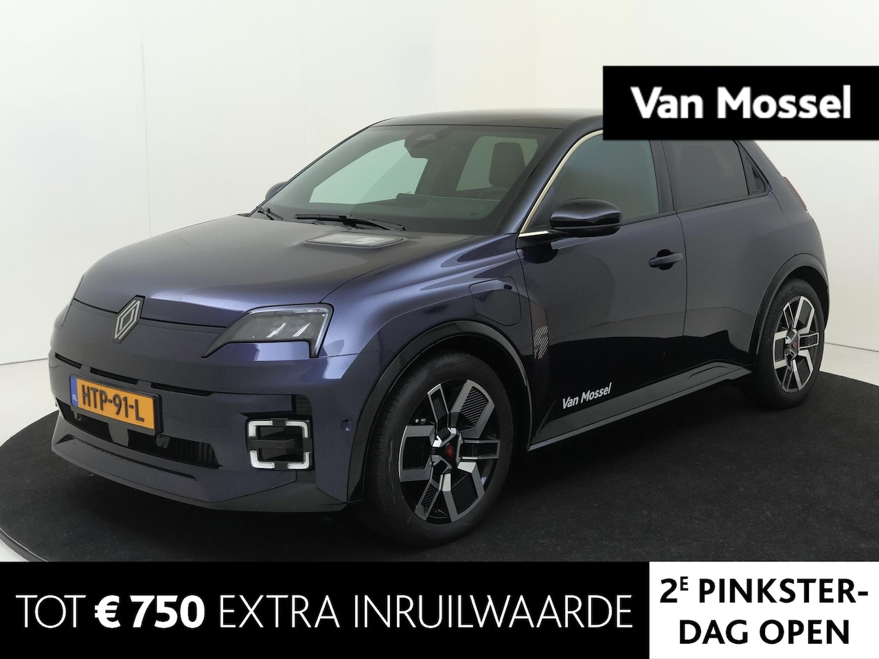 Renault 5 - urban range iconic cinq 40 kWh | Pack Safety & Advanced Driving Assist | Bleu Nocturne - AutoWereld.nl