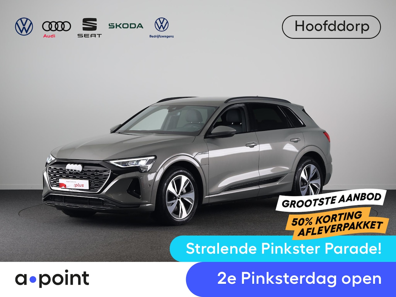 Audi Q8 e-tron - 50 quattro Edition 95 kWh 340pk | SOH 96% | Lederen bekleding | | 20 inch lichtmetalen vel - AutoWereld.nl