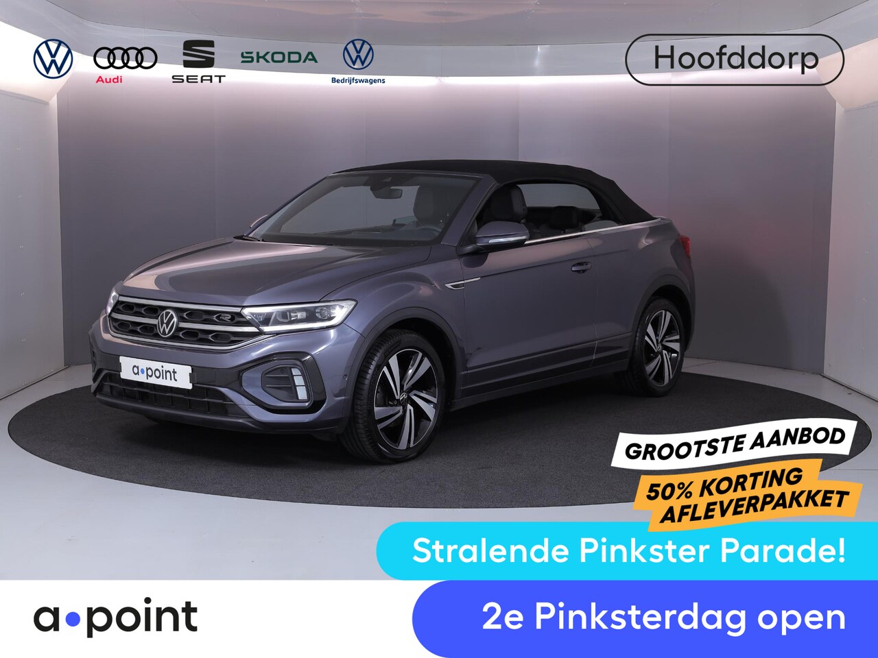 Volkswagen T-Roc Cabrio - 1.5 TSI R-Line 150 pk Automaat (DSG) | Navigatie | Trekhaak (afneembaar) | Parkeersensoren - AutoWereld.nl
