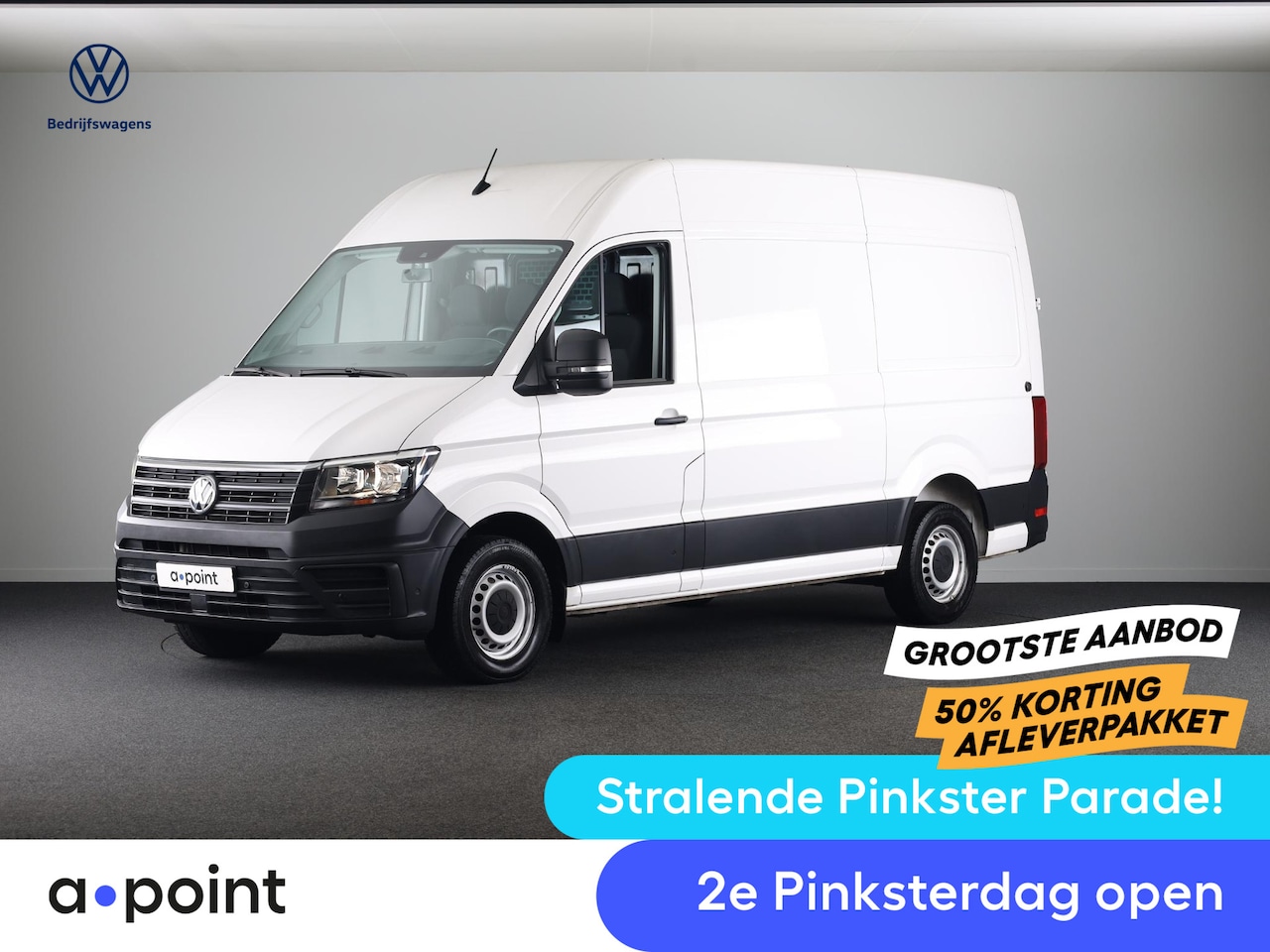 Volkswagen Crafter - 35 2.0 TDI L3H2 140 PK | Navigatie via app | Bijrijdersbank | Airco | Side Assist | Inklap - AutoWereld.nl