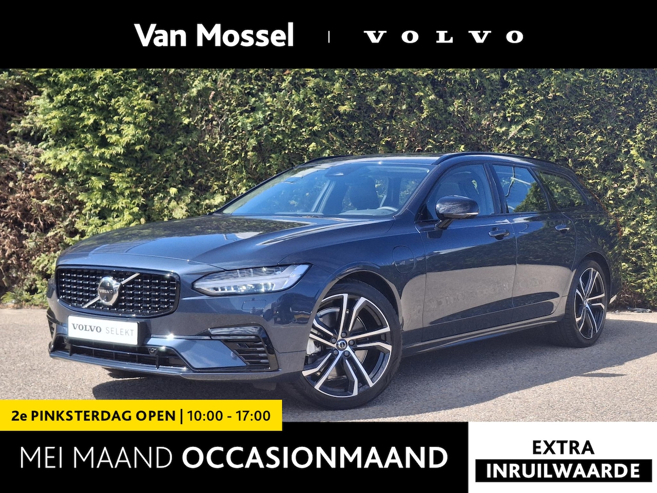 Volvo V90 - 2.0 T8 Plug-in hybrid AWD Ultra Dark | Bowers & Wilkins | Panoramadak | Nappaleder met Mas - AutoWereld.nl