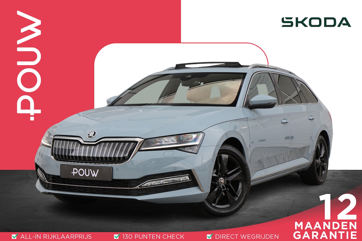 Skoda Superb Combi - 1.4 TSI 218pk PHEV iV Laurin & Klement | SoH 92% | Panoramadak | Trekhaak | Stoelverwarmin - AutoWereld.nl