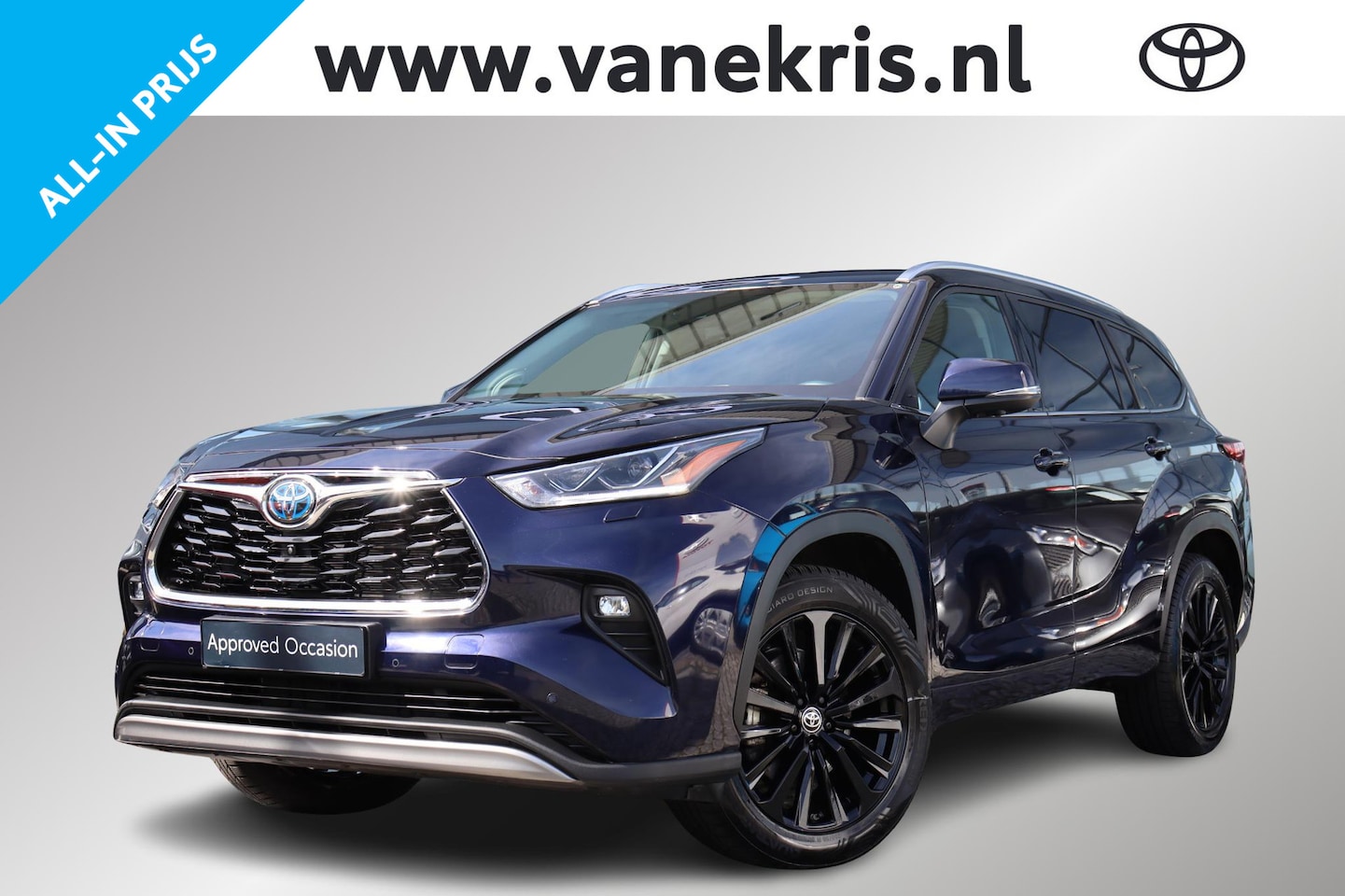 Toyota Highlander - 2.5 AWD Hybrid Premium 2.5 AWD Hybrid Premium, Trekhaak, JBL, HUD, BSM, 360 Camera - AutoWereld.nl