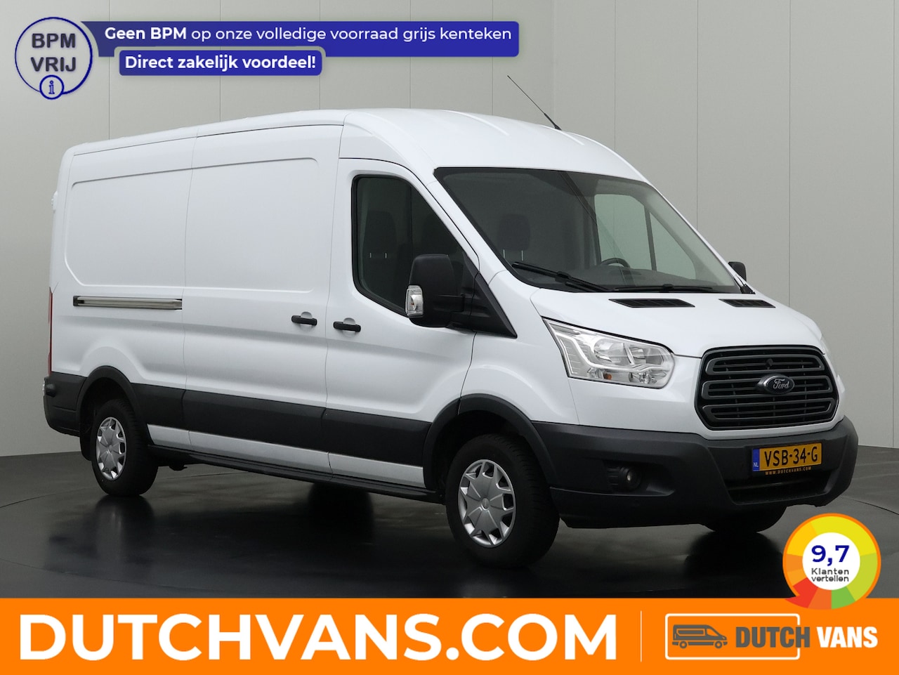 Ford Transit - 2.0TDCi 130PK L3H2 | Airco | Cruise | 3-Zits | Betimmering - AutoWereld.nl