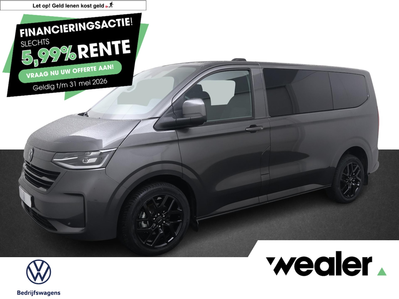 Volkswagen Transporter - Bedrijfswagens T7 2.0 TDI L1H1 28 Bulli 150Pk Automaat 8-Traps | Dubbele Cabine | BPM-vrij - AutoWereld.nl