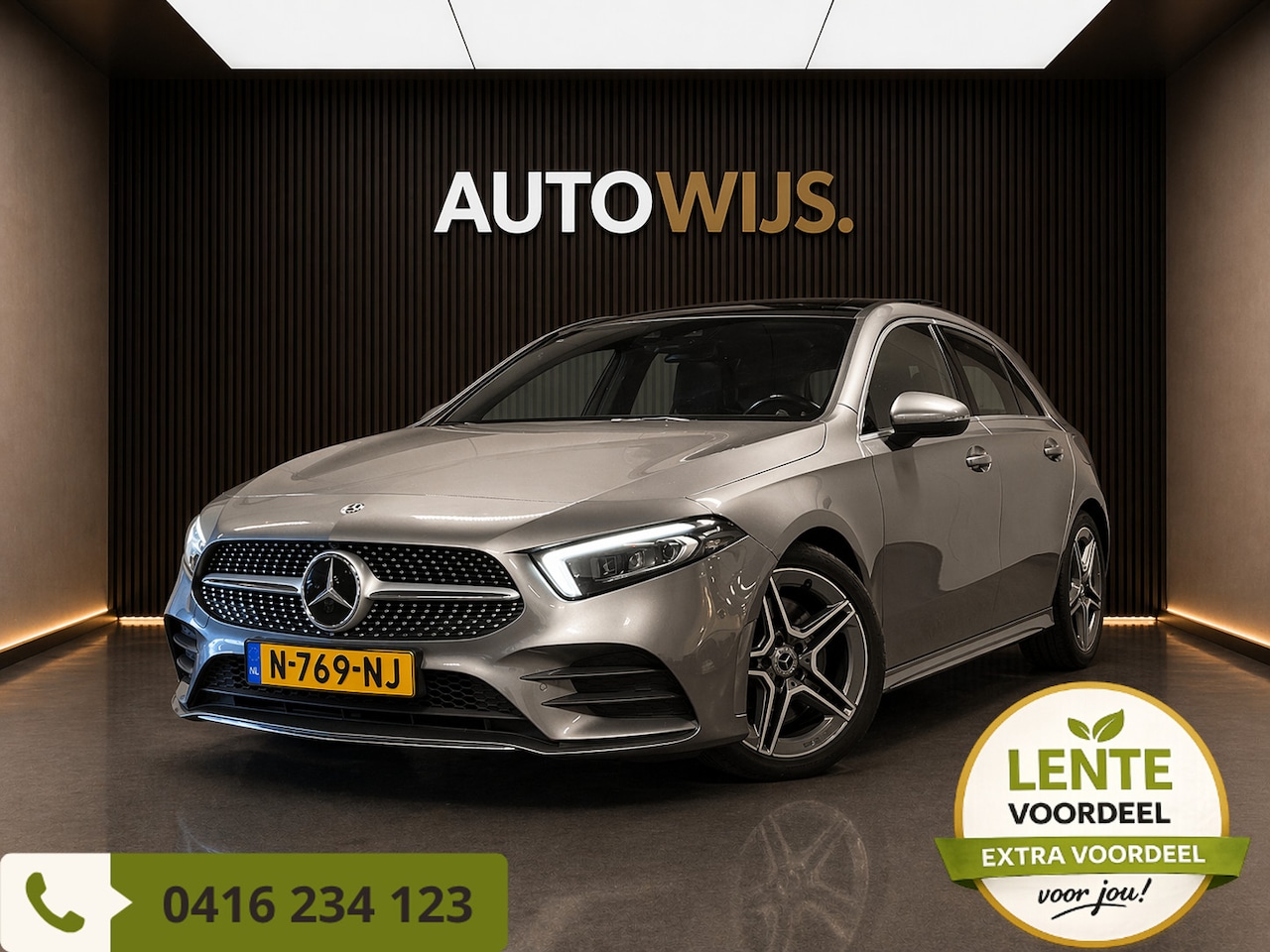 Mercedes-Benz A-klasse - 250 Premium|AMG|PANO|SFEERVERLICHTING|HUD|LEDER|ACC|360CAM - AutoWereld.nl