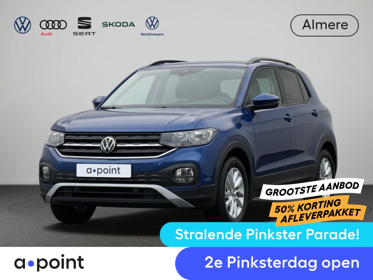 Volkswagen T-Cross - 1.0 TSI Life | Parkeersensoren | Airco | Carplay | Navigatie via App | Adaptieve Cruise Co - AutoWereld.nl
