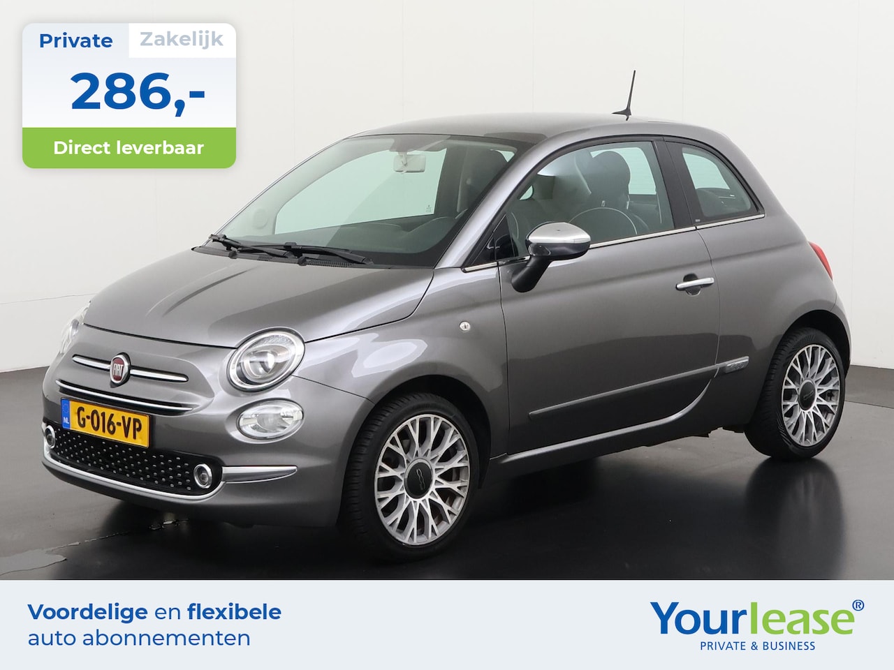 Fiat 500 - 1.2 Lounge | All-in 286,- Private Lease | Direct uit voorraad - AutoWereld.nl