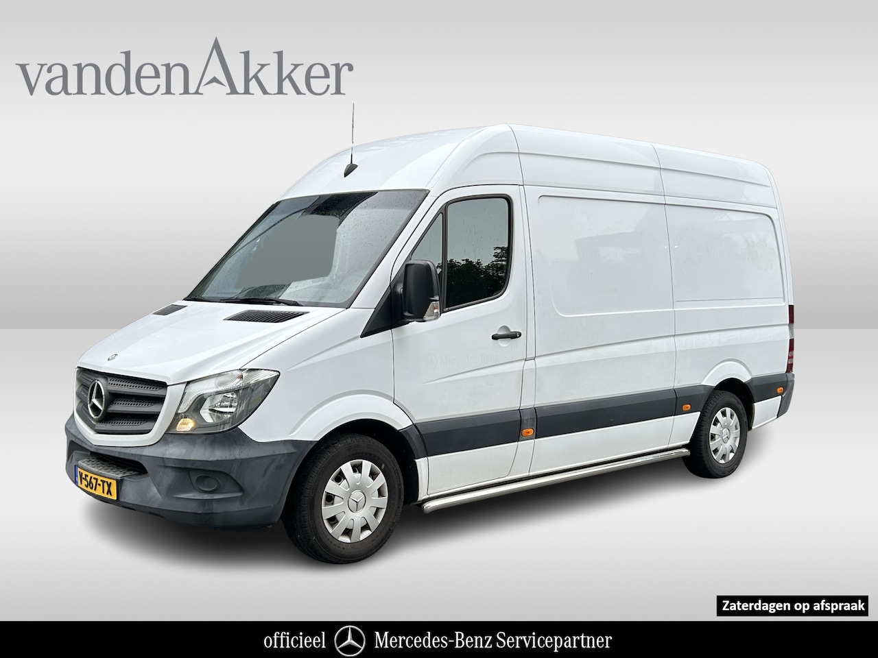 Mercedes-Benz Sprinter - 313 2.2 CDI 130 pk L2H2 // Bijrijdersbank // Airco // Betimmering // Achter opstap // Blue - AutoWereld.nl