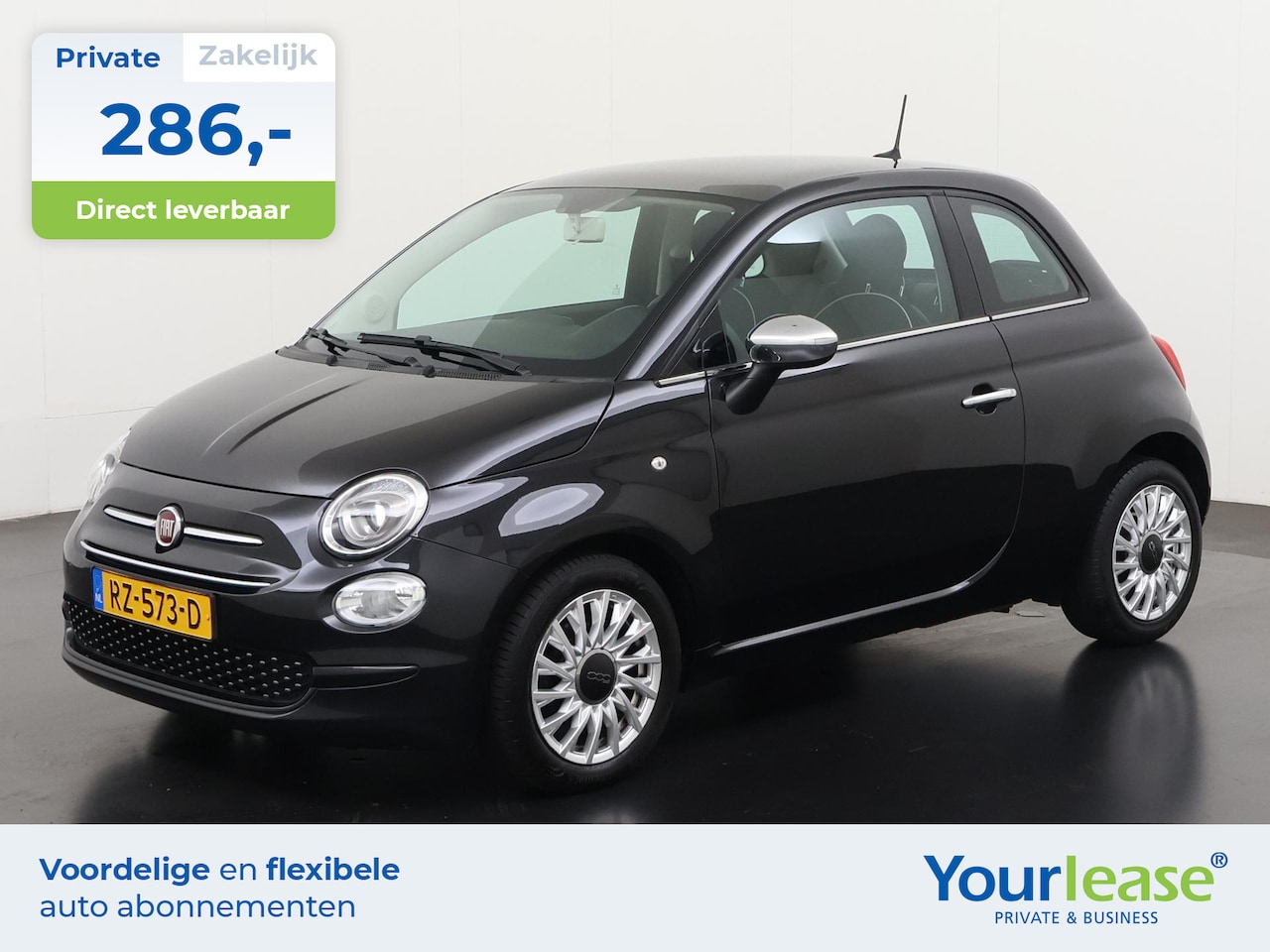 Fiat 500 - 0.9 TwinAir Turbo Lounge | All-in 286,- Private Lease | Direct uit voorraad - AutoWereld.nl