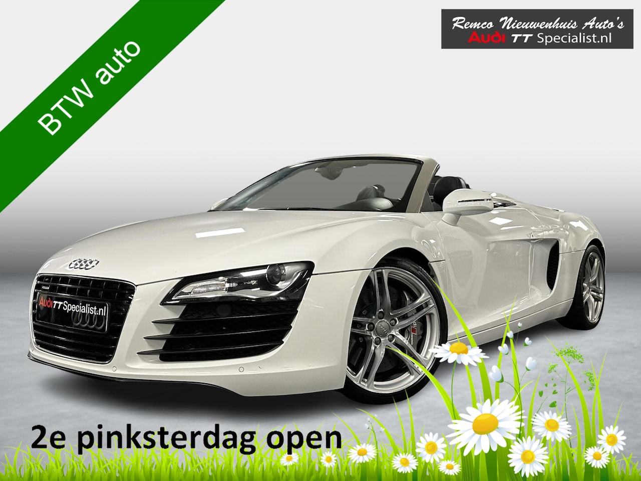 Audi R8 Spyder - 4.2 V8 FSI Quattro 420PK Keramische Remmen Nieuwstaat - AutoWereld.nl
