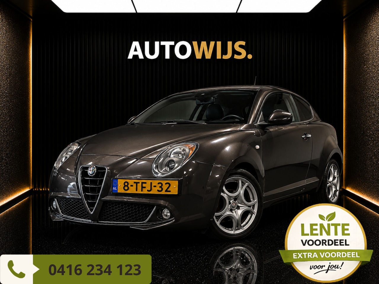 Alfa Romeo MiTo - 0.9 TwinAir Distinctive|LEDER|NL AUTO|NAVI|CLIMA|GOED ONDERHOUDEN - AutoWereld.nl