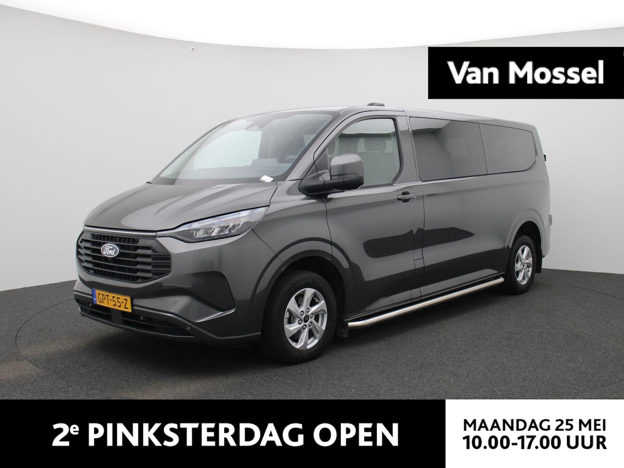 Ford Transit Custom - 340 2.5 PHEV L2H1 Limited | INCL. BTW en BPM | Aut. | 9-persoons | WINTERPACK | ACHTERUITR - AutoWereld.nl