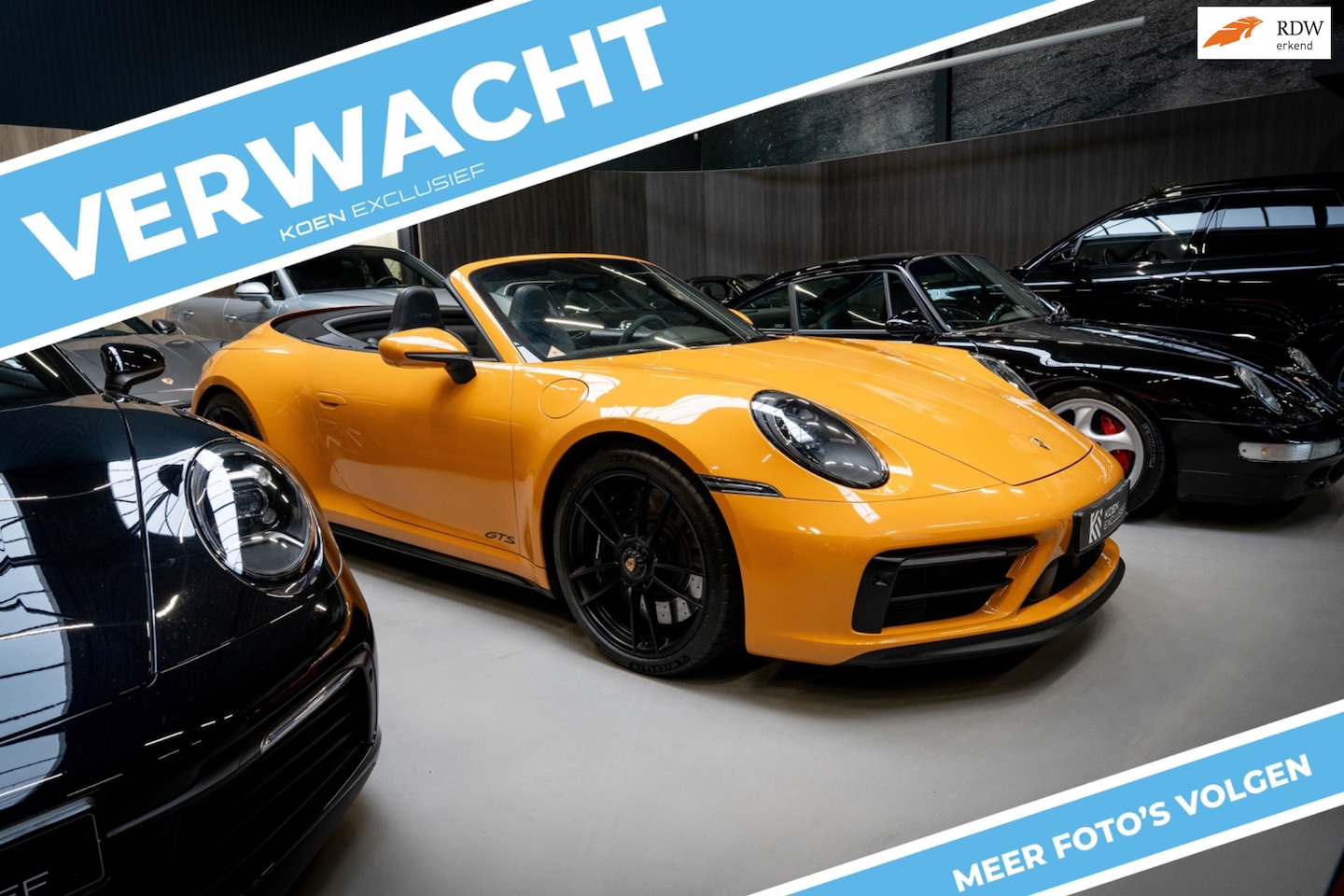 Porsche 911 Cabrio - 992 3.0 Carrera GTS (2022, NL) PTS Bahama yellow, Approved 01-08-2027, lift, Sport Design. - AutoWereld.nl