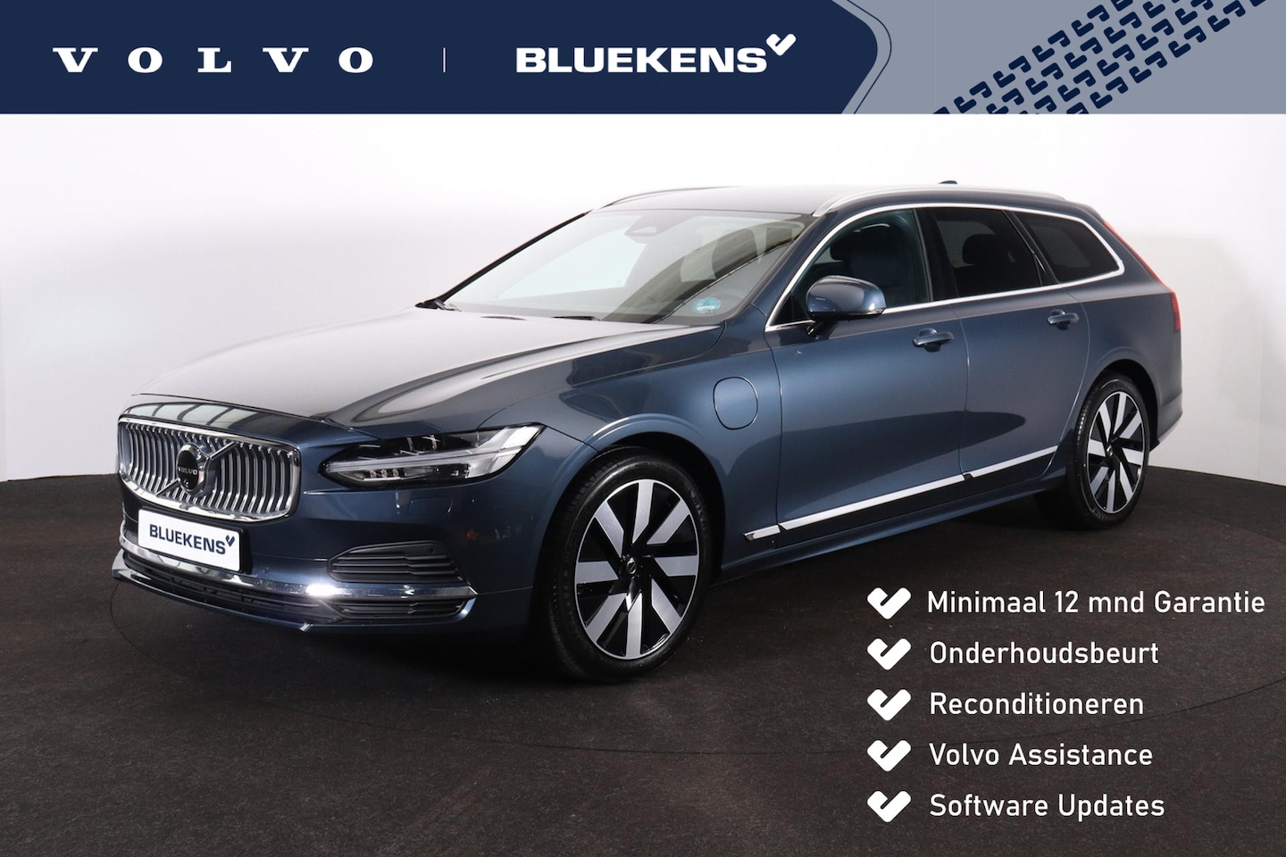Volvo V90 - T6 Recharge AWD Plus Bright - Luchtvering - IntelliSafe Assist & Surround - 360º Camera - - AutoWereld.nl