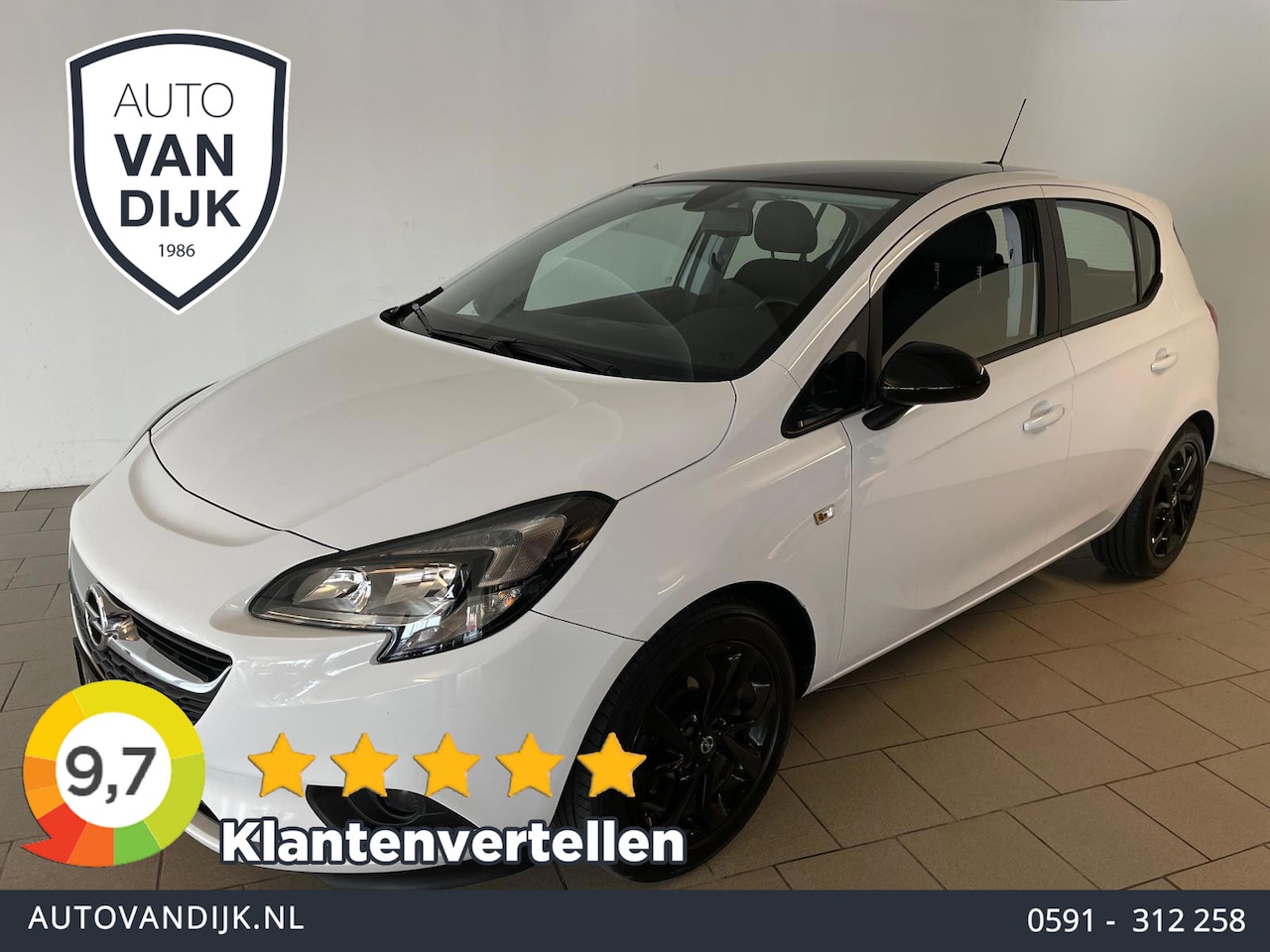 Opel Corsa - 1.0 Turbo Online Edition AIRCO SCHERM ZWART DAK VELGEN ELEK RAMEN CENT VERG ZEER NETTE AUT - AutoWereld.nl