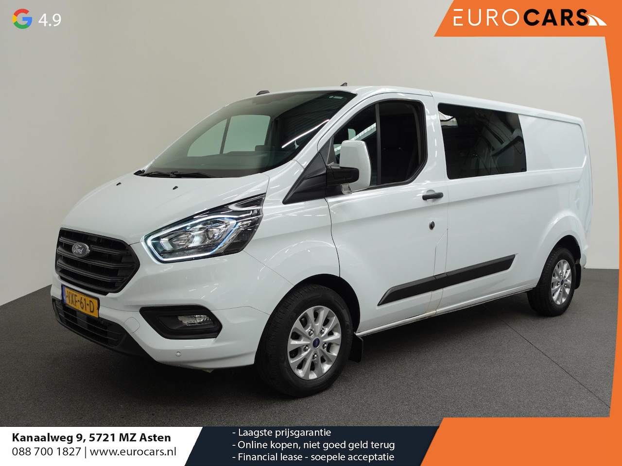 Ford Transit Custom - L2H1 Automaat Dubbele cabine Trend Navi Trekhaak Cruise Control Parkeersensoren Airco Blue - AutoWereld.nl