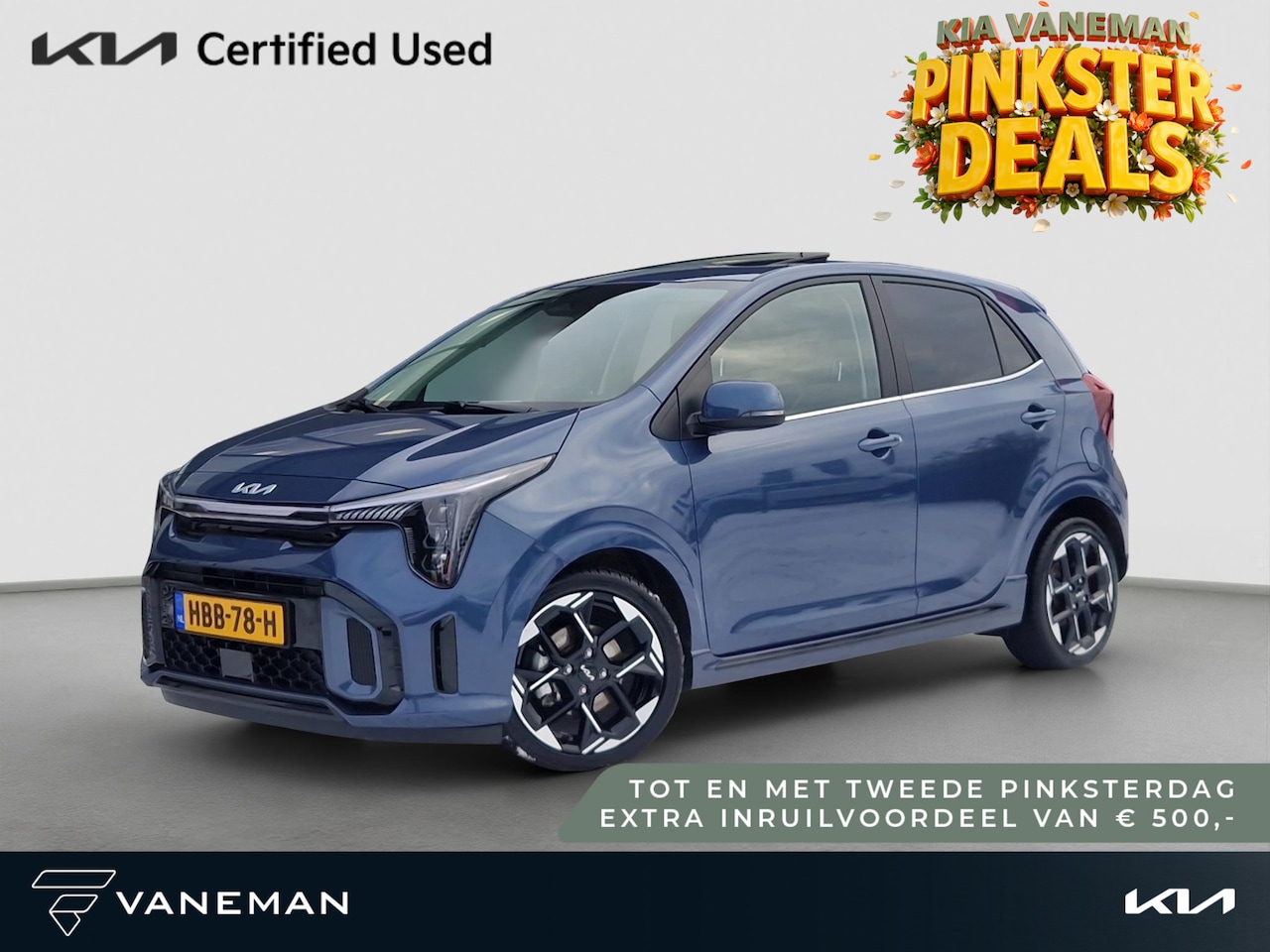 Kia Picanto - 1.0 DPI GT-Line | Beschikbaarheid In Overleg | Open Dak | LED | Leder | PDC | Navi | Clima - AutoWereld.nl