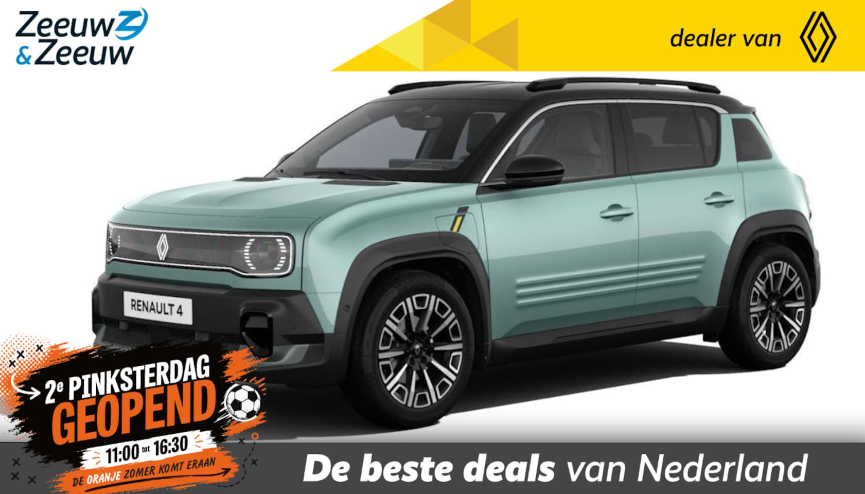 Renault 4 - Iconic Comfort Range | Profiteer nu van €1.800,- Zeeuw & Zeeuw voorraadkorting | NU met GR - AutoWereld.nl