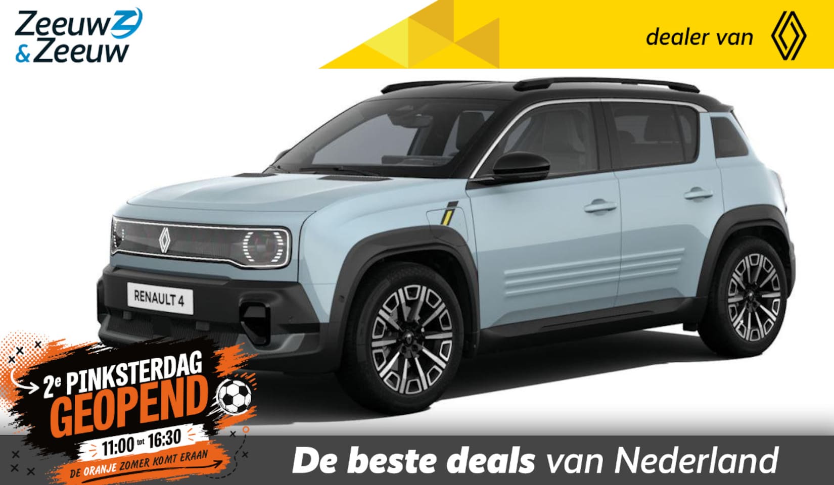 Renault 4 - Iconic Comfort Range | Profiteer nu van €1.800,- Zeeuw & Zeeuw voorraadkorting | NU met GR - AutoWereld.nl