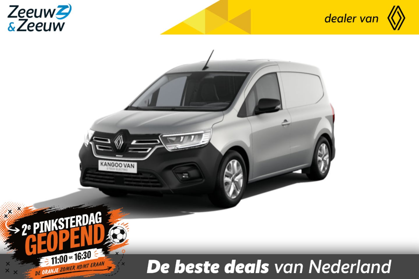 Renault Kangoo E-Tech - Extra L1 22kWh | Nu direct uit voorraad leverbaar met maar liefst 14% Zeeuw & Zeeuw actiek - AutoWereld.nl