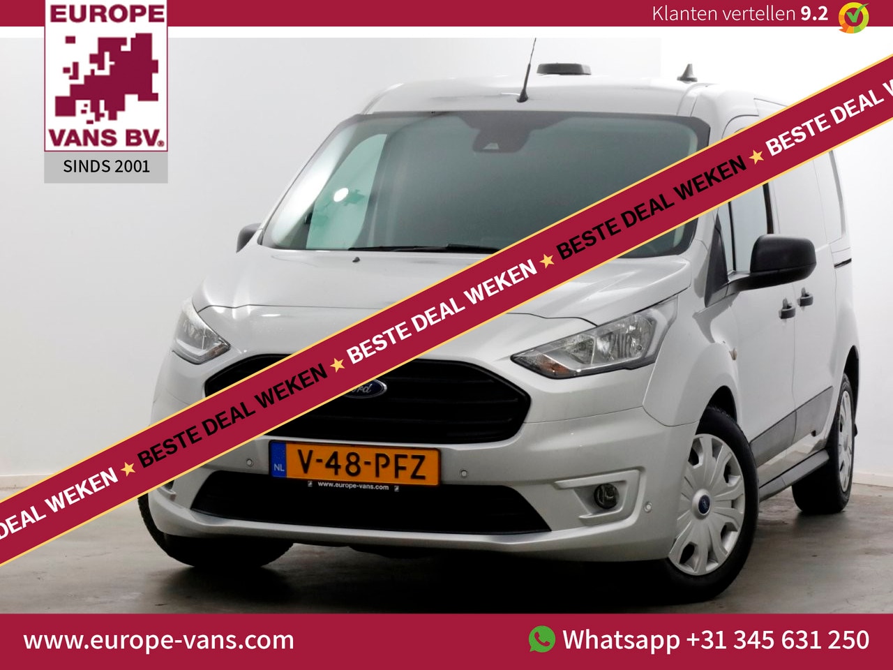 Ford Transit Connect - 1.5 EcoBlue 100pk Automaat L2 Trend ACC/Camera/3Pers./2x Schuifdeur 02-2023 - AutoWereld.nl