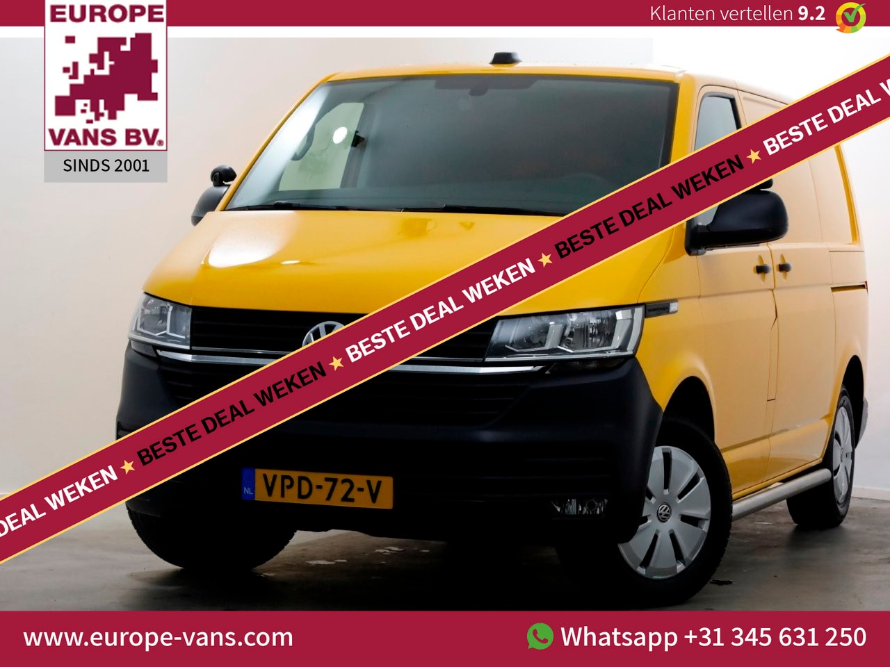 Volkswagen Transporter - T6.1 2.0 TDI 150pk L1H1 DSG-Automaat Airco/Navi/2x Schuifdeur 04-2022 - AutoWereld.nl