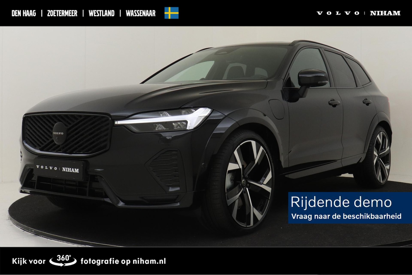 Volvo XC60 - II T6 PLUG-IN HYBRID AWD ULTRA DARK BLACK EDITION -PANO.DAK|BOWERS&WILKINS|GEVENT.LEDER+MA - AutoWereld.nl