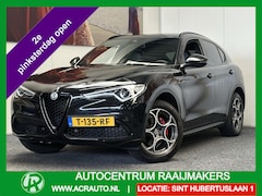 Alfa Romeo Stelvio - 2.0 T AWD B-TECH AUTOMAAT ZWART LEDER NAVIGATIE ADAPTIVE CRUISE CONTROL STOEL EN STUURVERW