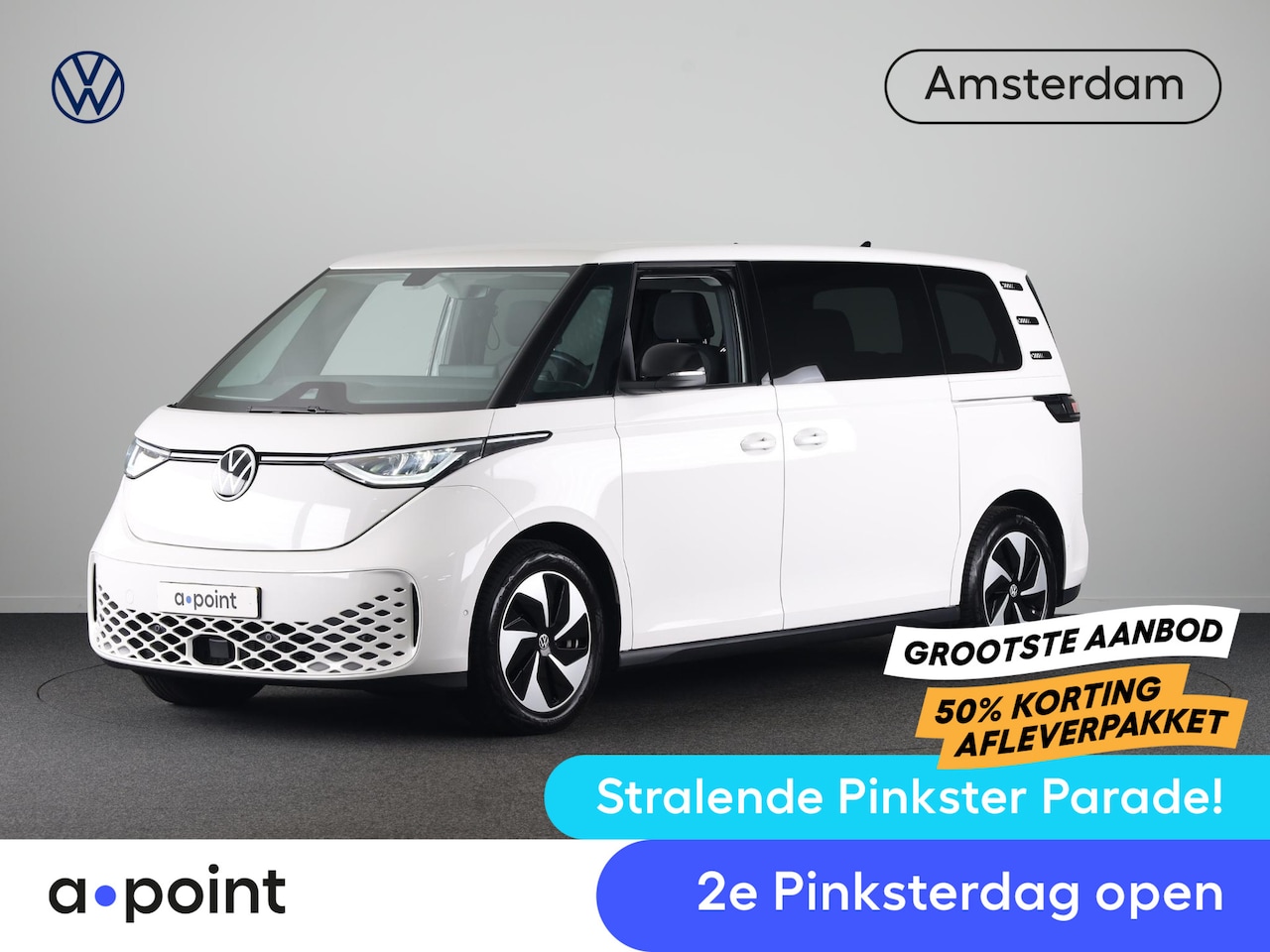 Volkswagen ID. Buzz - Pro 86 kWh LWB 7p. 285PK | SOH 98% | Camera | Navigatie | 7 persoons | Extra getint glas - AutoWereld.nl