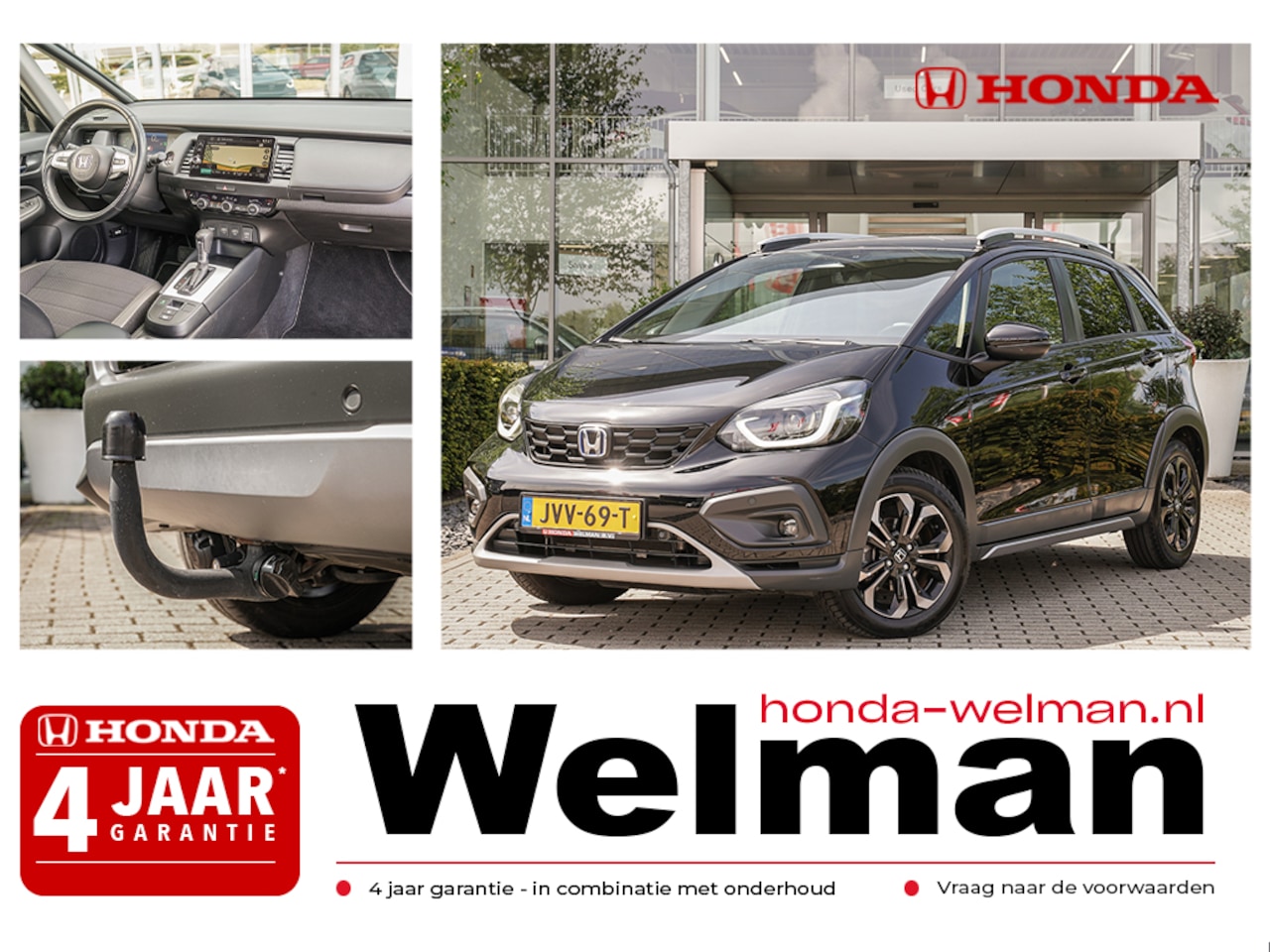 Honda Jazz - 1.5i e:HEV ADVANCE CROSSTAR - TREKHAAK - INSTAPLIJSTEN - SPOILER - ALL WEATHERS - AutoWereld.nl