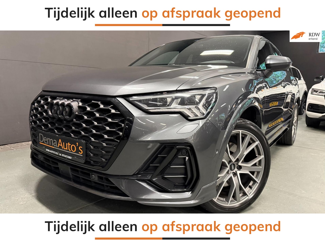 Audi Q3 Sportback - 45 TFSI e 3XS-LINE 20'' SOH-TEST/BLACK-LINE/SFEERVERL/NAVI/DAB/CARPLAY/V-COCKPIT/CAM/KEY-L - AutoWereld.nl