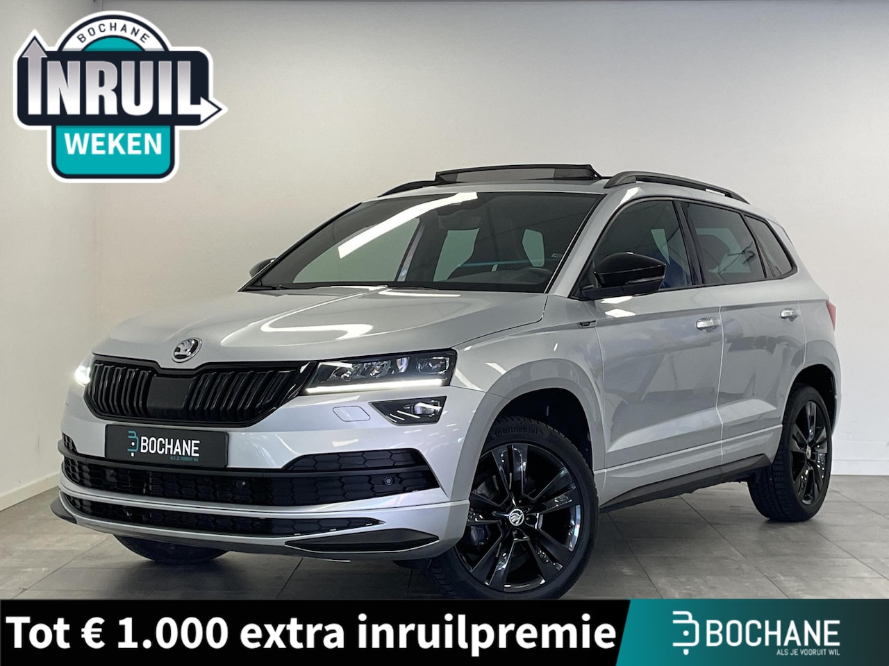 Skoda Karoq - 1.5 TSI ACT Sportline Business NL-auto | 1e Eig. | Winterpakket | Panoramadak | El. Achter - AutoWereld.nl