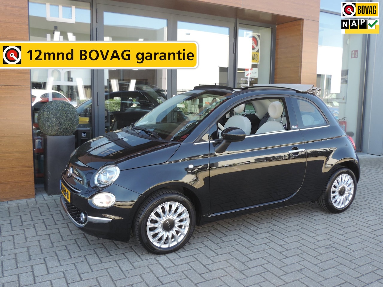 Fiat 500 C - 0.9 TwinAir Turbo Lounge 46.000km | 15” Lmvelgen | Bluetooth | Navi | Airco | PDC | DAB - AutoWereld.nl