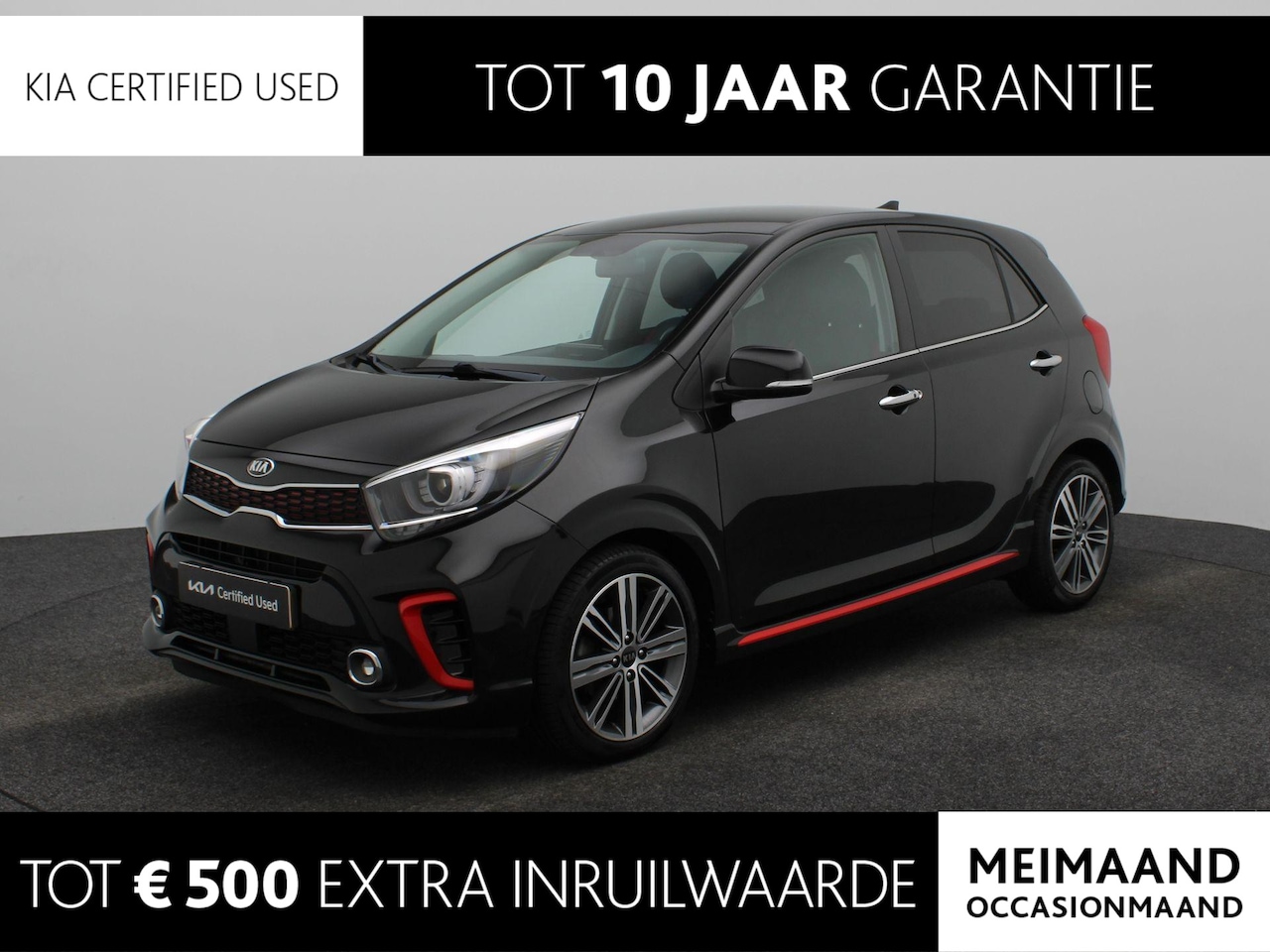 Kia Picanto - 1.0 T-GDI GT-Line Leder | Stoelverwarming | Camera | Navi | Clima | Keyless | Cruise - AutoWereld.nl