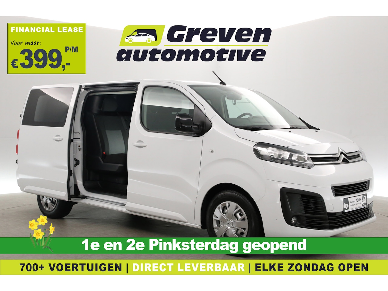 Peugeot Expert - Citroën Jumpy 2.0 BlueHDI 145PK L3H1 | DC | 6 Zits | Airco | Cruise | Trekhaak | Carplay - AutoWereld.nl