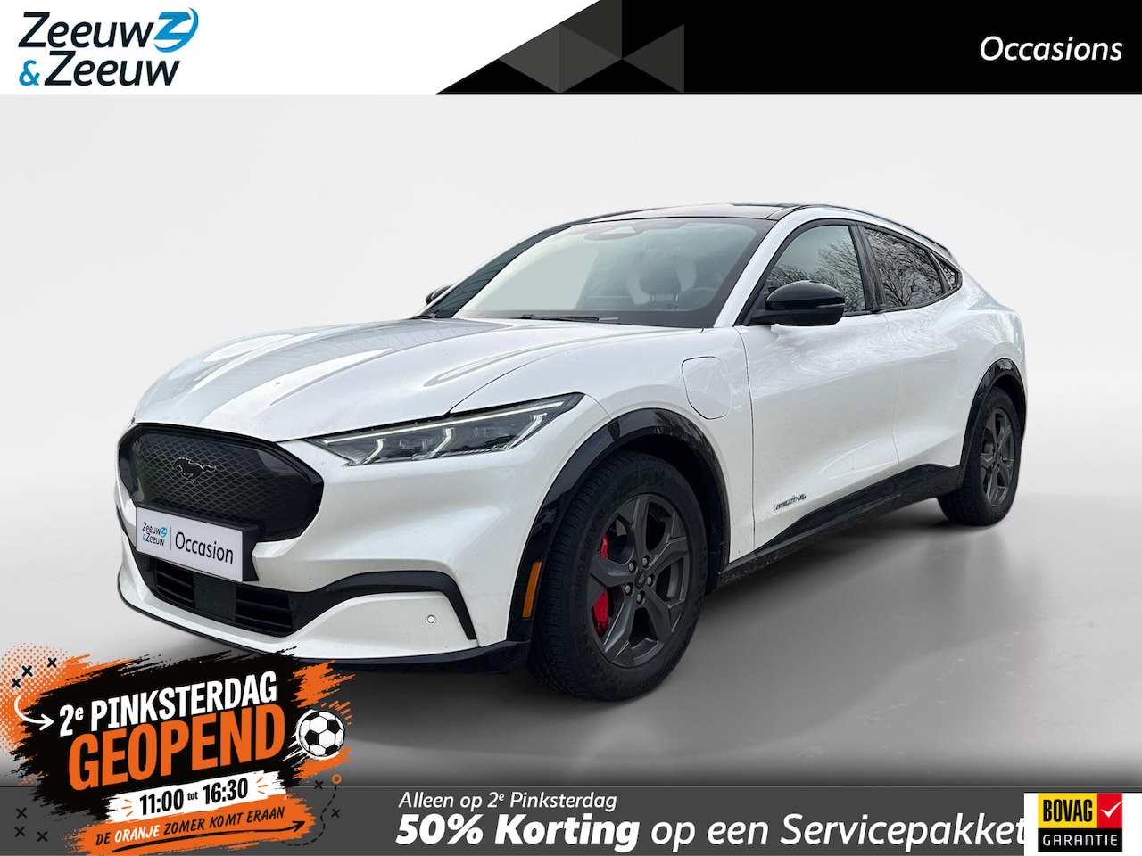 Ford Mustang Mach-E - AWD 75 kWh 269PK | 95% SOH | DEMO | Stoel- stuur en vooruit verwarming | Zwart dak en spie - AutoWereld.nl