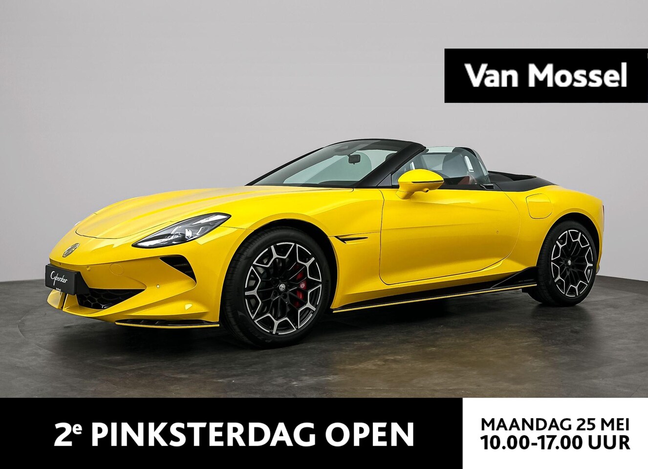 MG Cyberster - Trophy Extended Range 77kWh | 507 KM Bereik WLTP  | Zwarte Kap | Rood Leder | Inca Yellow - AutoWereld.nl