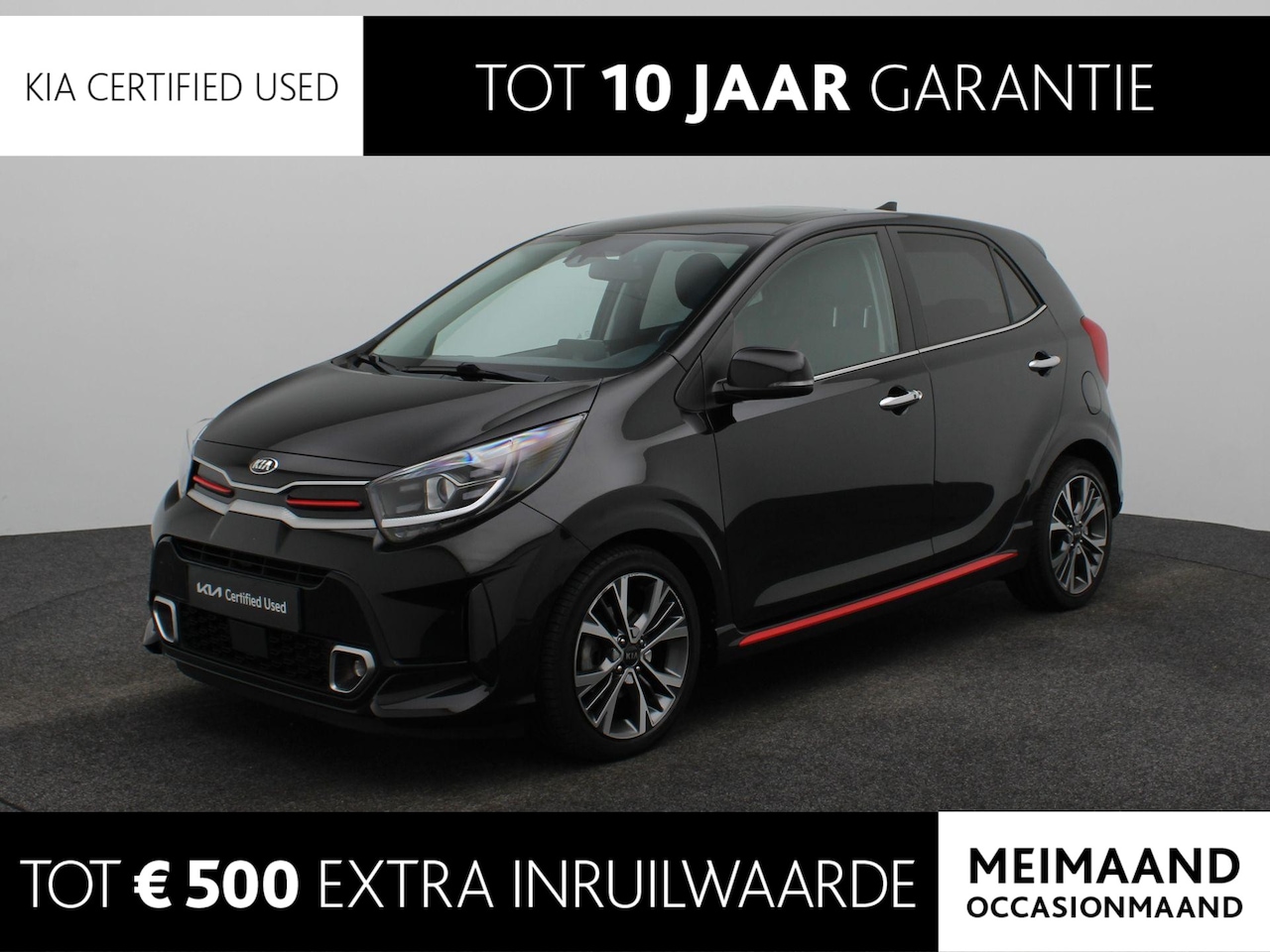 Kia Picanto - 1.0 T-GDi GT-Line 5p 100 PK | Open Dak | Leder | Stoelverwarming | Keyless | Camera | Navi - AutoWereld.nl