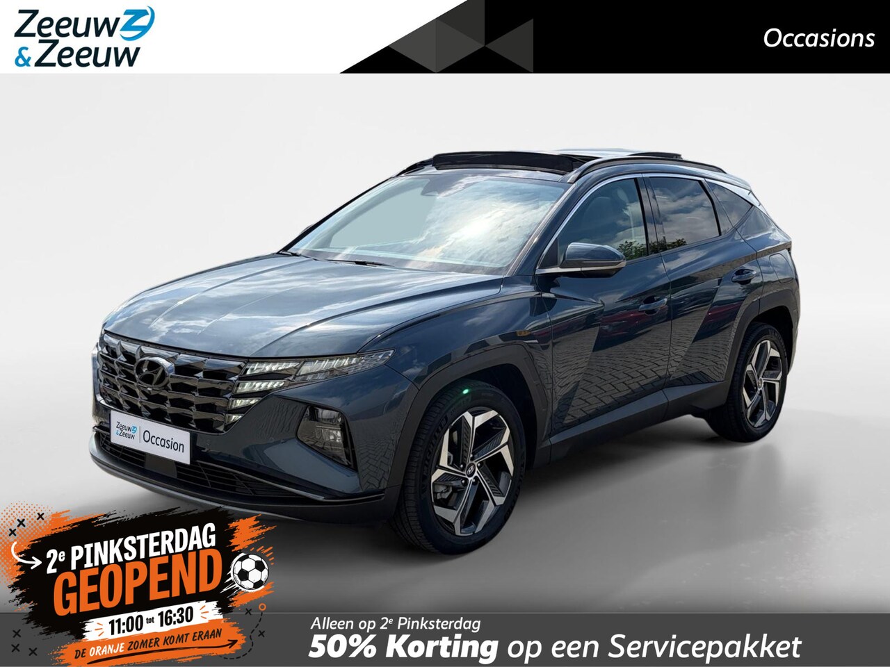 Hyundai Tucson - 1.6 T-GDI HEV Premium Sky | 1650kg Trekgewicht! | Schuif/kanteldak | Vol opties  | - AutoWereld.nl