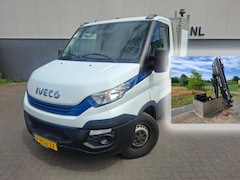 Iveco Daily - 3.0I CNG AARDGAS Kraan wagen Open Laad bak AUT-6 HIAB 3-Pers. EURO 6 Navi Ecc Trekhaak Cam