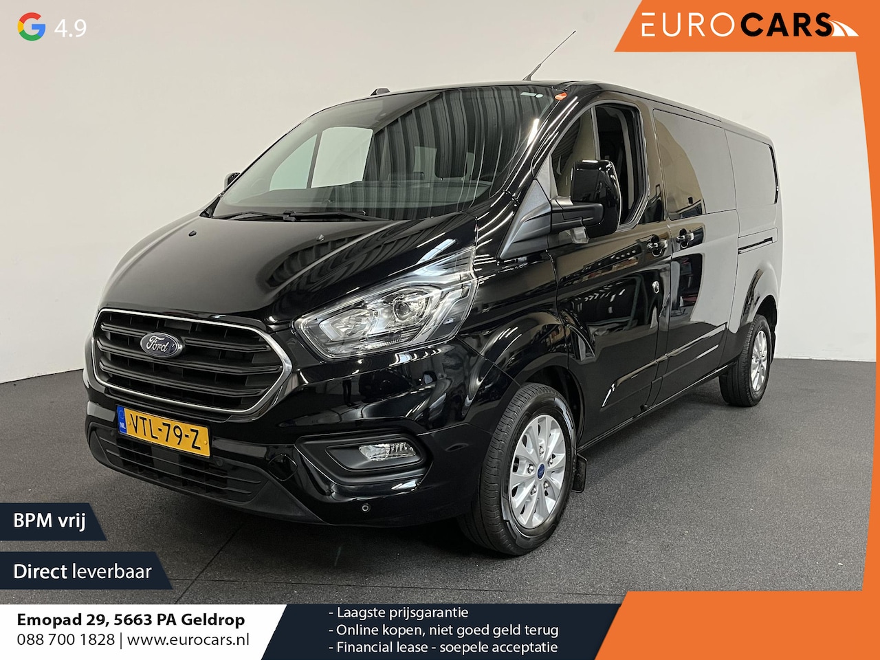 Ford Transit Custom - 300 2.0 TDCI L2H1 Limited Dubbele cabine Navi Airco2 Schuifdeuren Trekhaak PCD Carplay DAB - AutoWereld.nl
